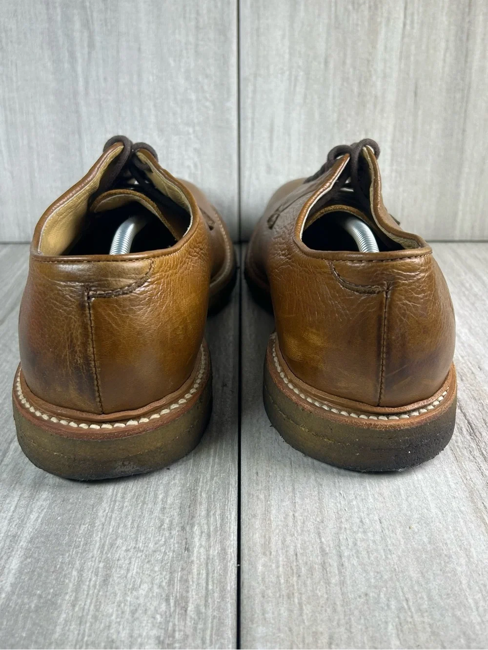 FRYE James Crepe Cognac Leather Dress Oxford Shoe Derby Lace Up Mens Size 13